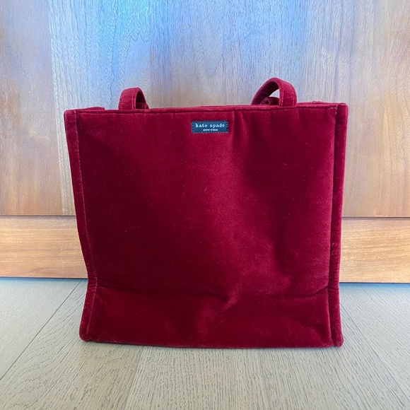 kate spade red velvet purse